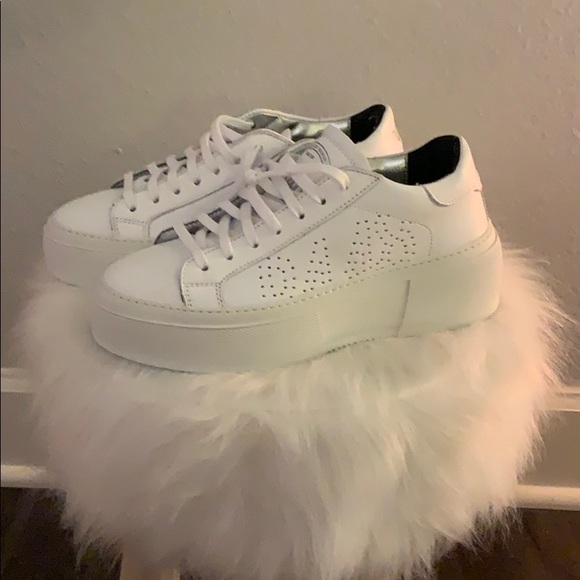 p488 white platform shoes - Picture 1 of 3